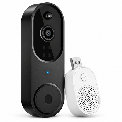 Campainha Inteligente com Câmera Wi-Fi HD, Visão Noturna e Áudio Bidirecional