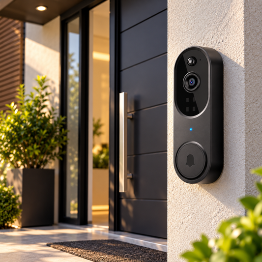 Campainha Inteligente com Câmera Wi-Fi HD, Visão Noturna e Áudio Bidirecional